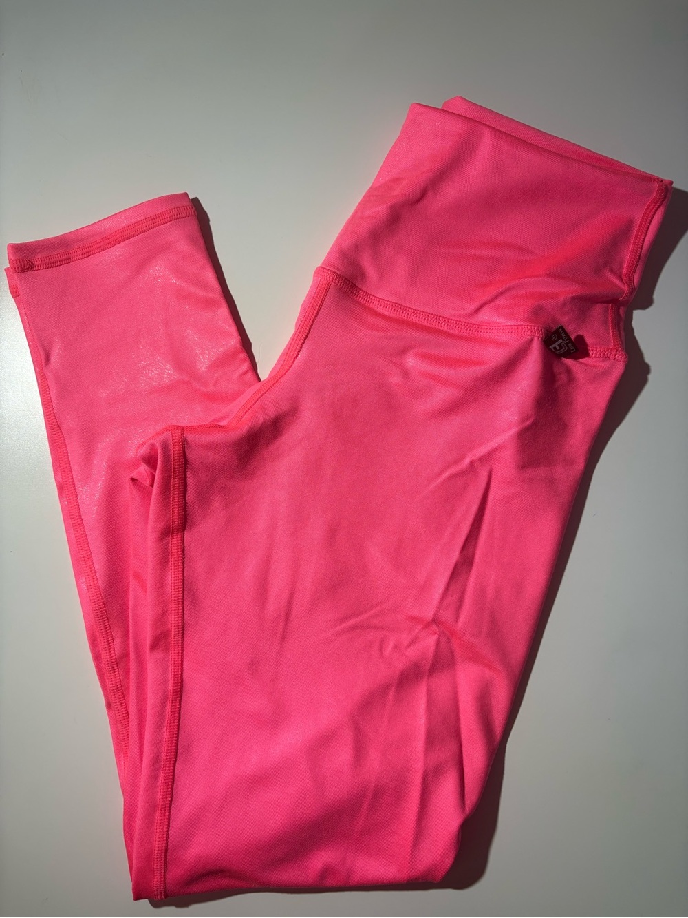 Women's High-Waist Neon Pink Leggings